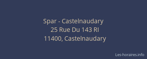 Spar - Castelnaudary