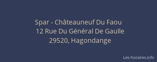 Spar - Châteauneuf Du Faou