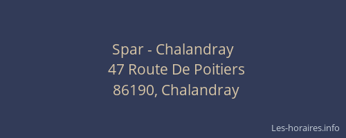 Spar - Chalandray