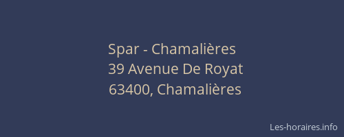 Spar - Chamalières