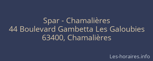 Spar - Chamalières