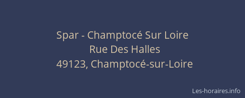 Spar - Champtocé Sur Loire