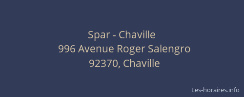 Spar - Chaville