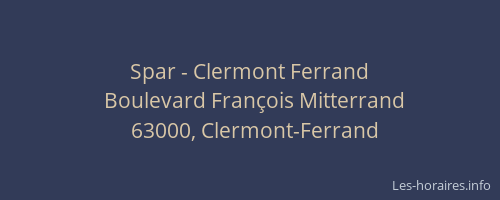 Spar - Clermont Ferrand