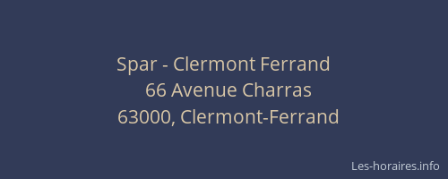 Spar - Clermont Ferrand