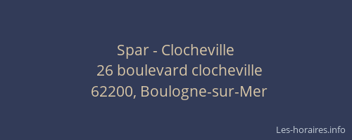 Spar - Clocheville