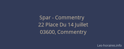 Spar - Commentry