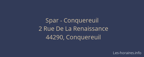 Spar - Conquereuil