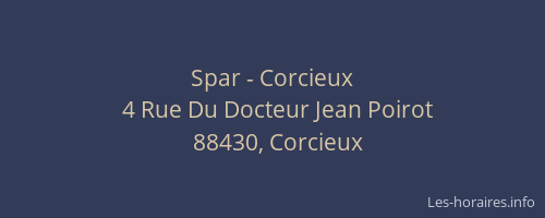 Spar - Corcieux