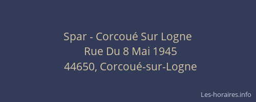 Spar - Corcoué Sur Logne