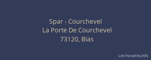 Spar - Courchevel