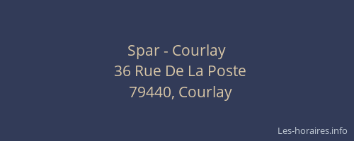 Spar - Courlay