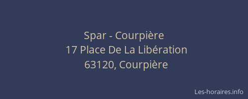Spar - Courpière