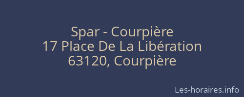 Spar - Courpière