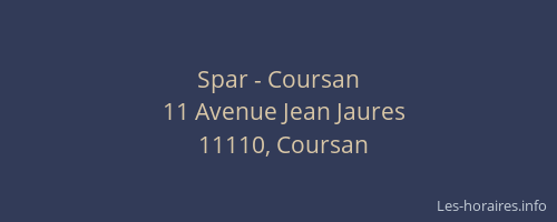 Spar - Coursan