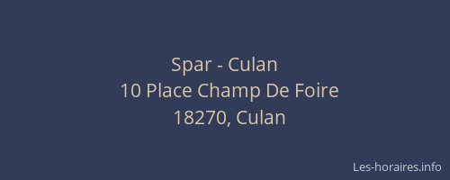 Spar - Culan