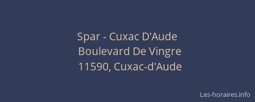 Spar - Cuxac D'Aude