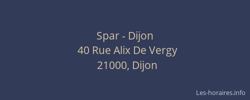 Spar - Dijon