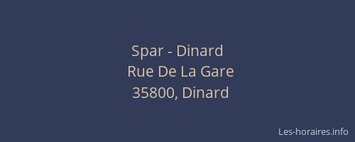 Spar - Dinard