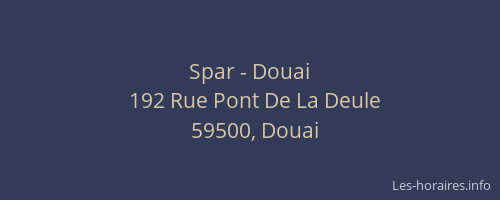 Spar - Douai