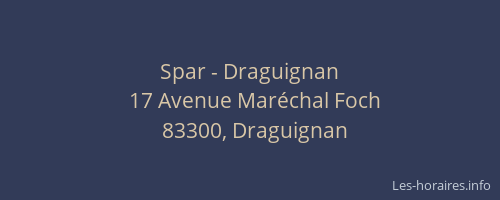 Spar - Draguignan