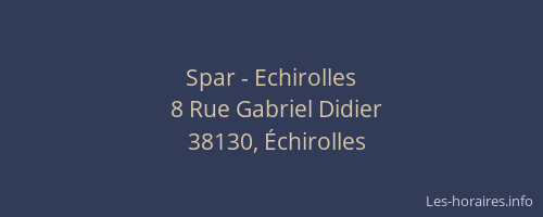 Spar - Echirolles