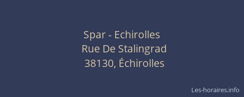 Spar - Echirolles