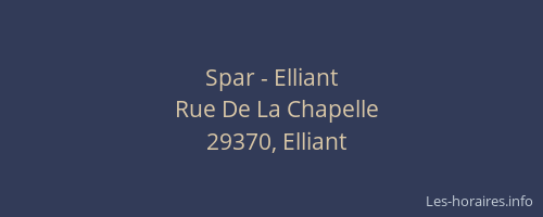 Spar - Elliant