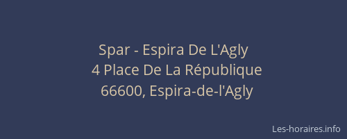 Spar - Espira De L'Agly