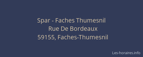 Spar - Faches Thumesnil