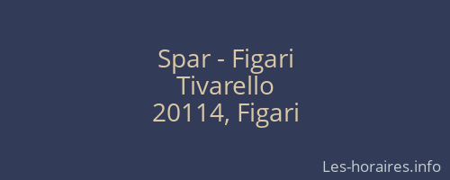 Spar - Figari
