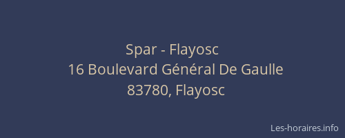 Spar - Flayosc