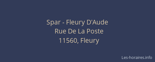 Spar - Fleury D'Aude
