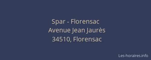Spar - Florensac