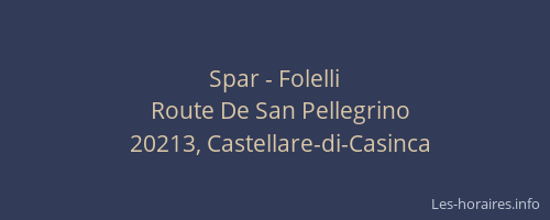 Spar - Folelli