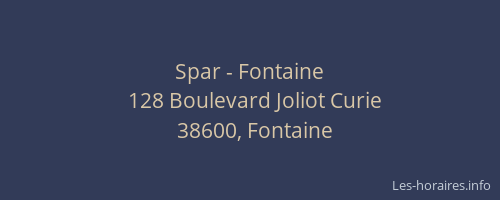 Spar - Fontaine