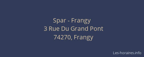 Spar - Frangy