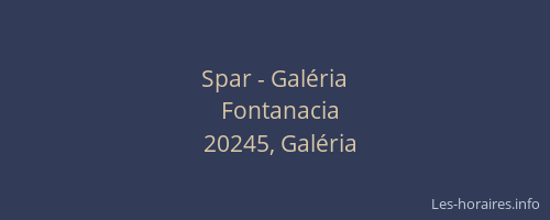 Spar - Gal&eacute;ria