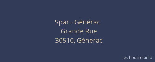 Spar - Générac