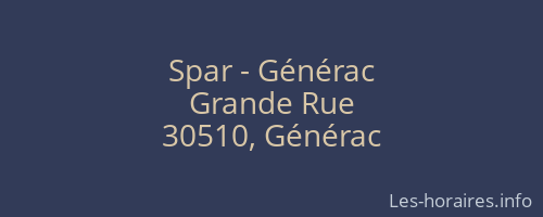 Spar - Générac