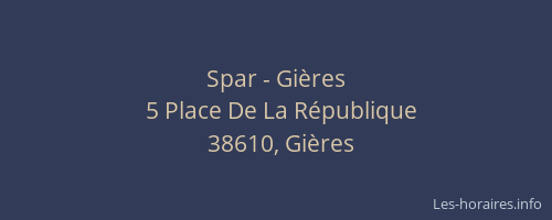 Spar - Gières