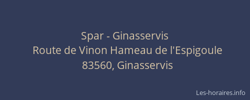 Spar - Ginasservis