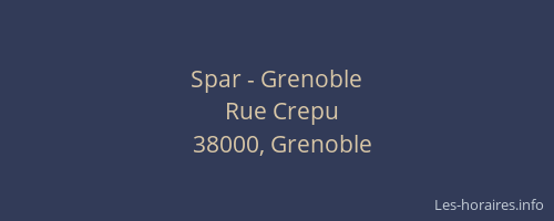 Spar - Grenoble