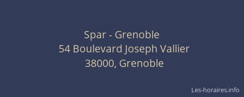 Spar - Grenoble