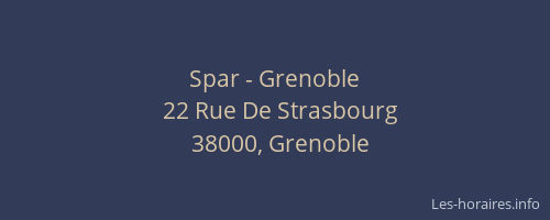 Spar - Grenoble