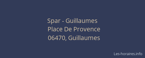 Spar - Guillaumes