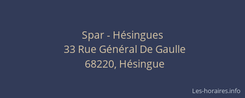Spar - Hésingues