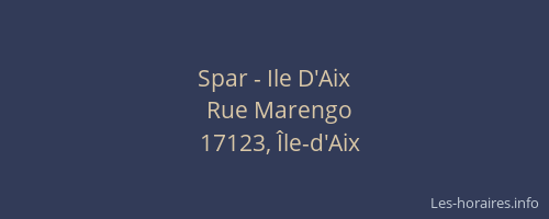 Spar - Ile D'Aix