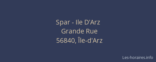 Spar - Ile D'Arz