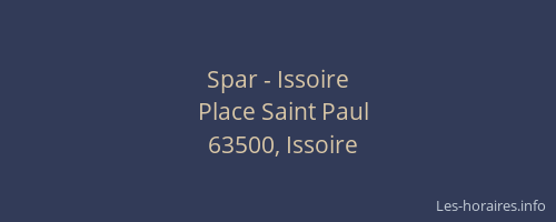Spar - Issoire